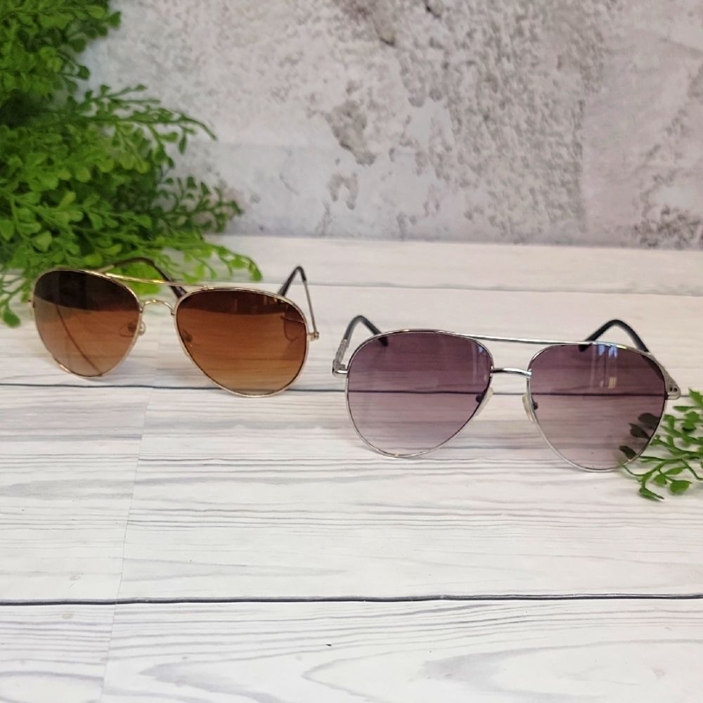 Stylish Aviator Sunglasses Set Of 2 Unbranded Small Size